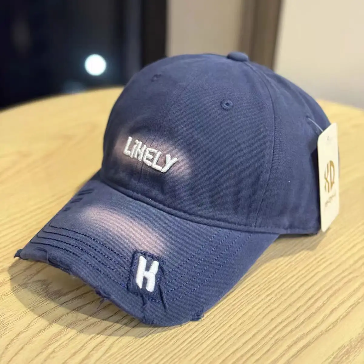 American Retro Distressed Hats for Men Women Light Grey H - Image 7