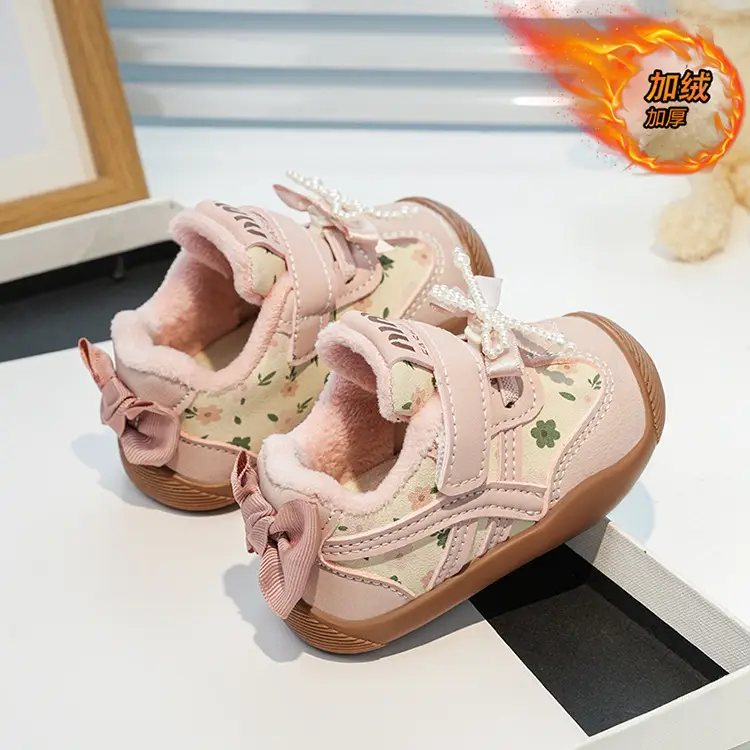 Winter Bow Baby Shoes for Girls 0-3Yr Warm Cotton — feature 11