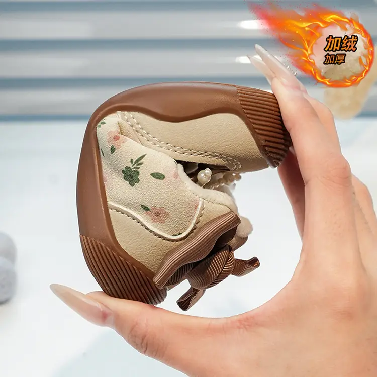 Winter Bow Baby Shoes for Girls 0-3Yr Warm Cotton — feature 18