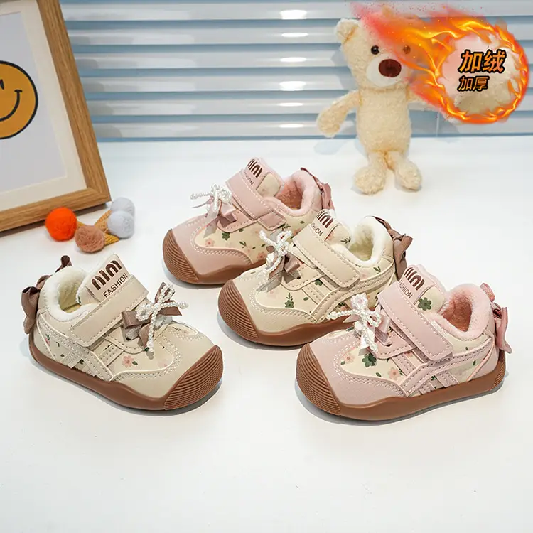 Winter Bow Baby Shoes for Girls 0-3Yr Warm Cotton — feature 4