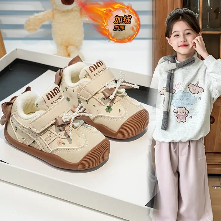 Winter Bow Baby Shoes for Girls 0-3Yr Warm Cotton — feature 5
