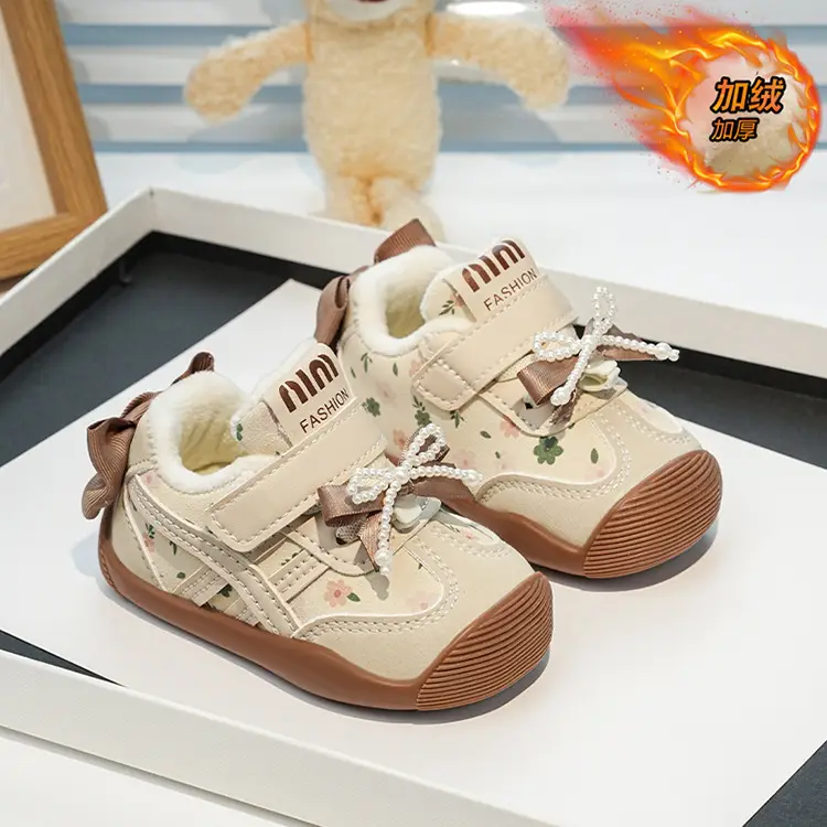 Winter Bow Baby Shoes for Girls 0-3Yr Warm Cotton — feature 6