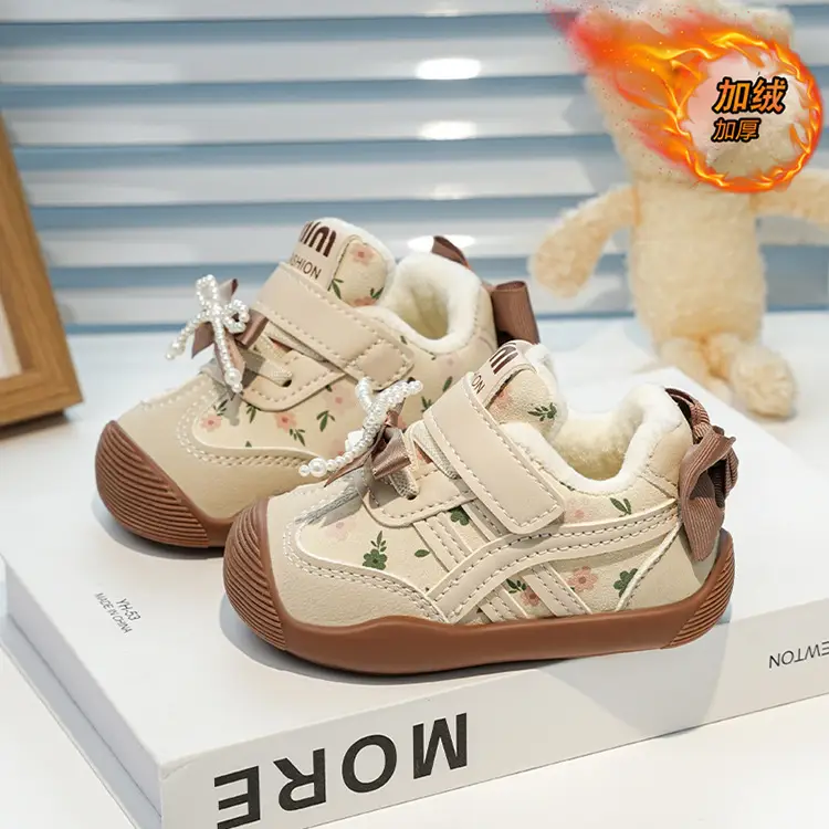 Winter Bow Baby Shoes for Girls 0-3Yr Warm Cotton — feature 7