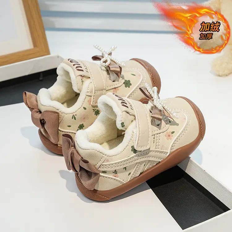 Winter Bow Baby Shoes for Girls 0-3Yr Warm Cotton — feature 8