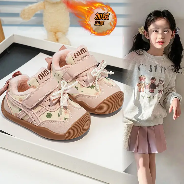 Winter Bow Baby Shoes for Girls 0-3Yr Warm Cotton — feature 9