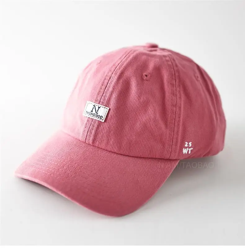 Pink Patch N Logo Baseball Cap for Men Women