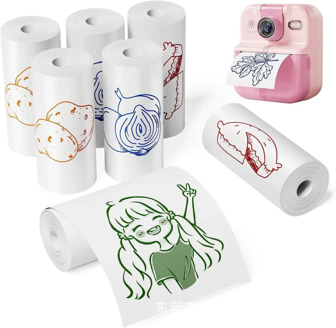 Children's Camera Instant Color Photo Paper Thermal Printing Paper 57*30 Meow Meow Error Correction Machine Color Adhesive Paper — feature 6