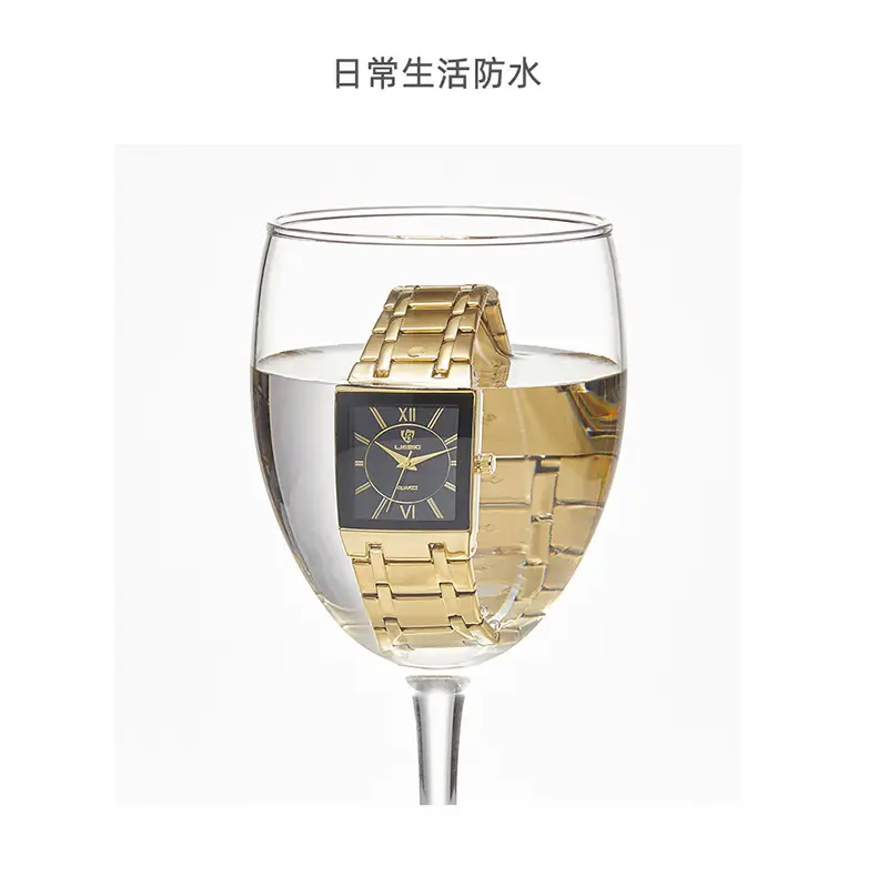 Gold Square Watch for Women with Roman Dial — feature 11