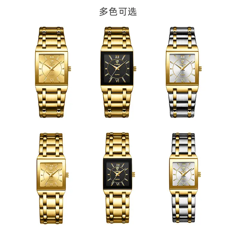 Gold Square Watch for Women with Roman Dial — feature 9