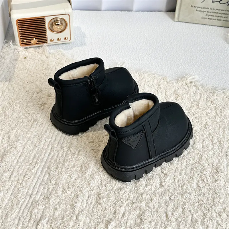 Black Wool-Insulated Toddler Boots for Winter — feature 24