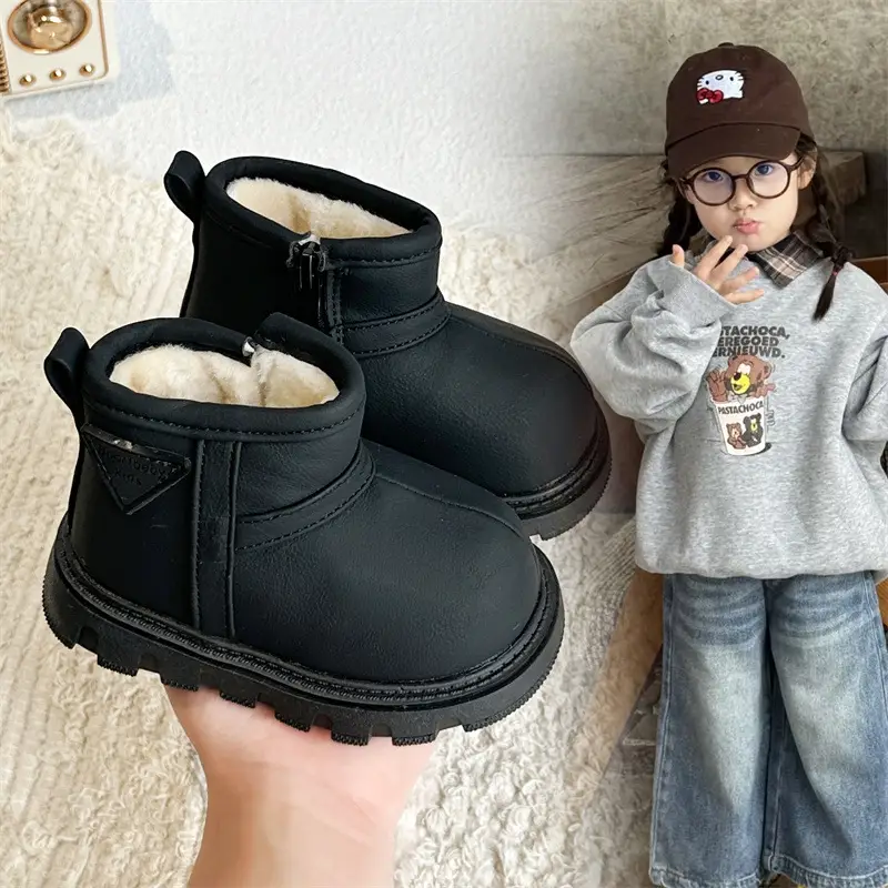 Black Wool-Insulated Toddler Boots for Winter — feature 9