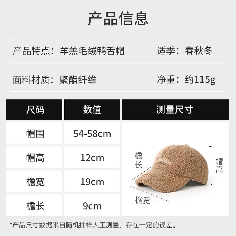 Lamb Wool Women's Warm Winter Cap - Image 3