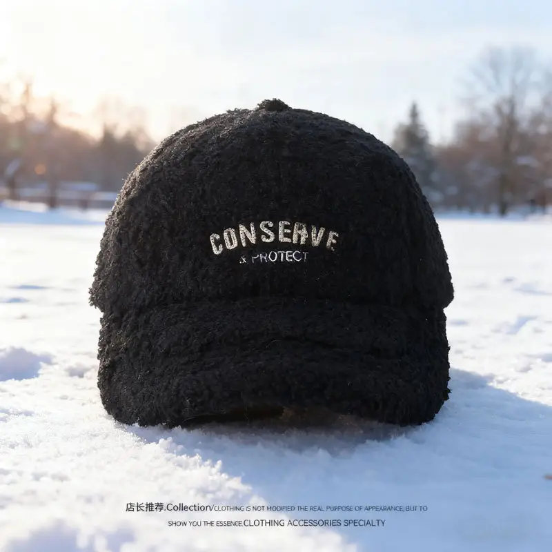Lamb Wool Women's Warm Winter Cap — feature 10