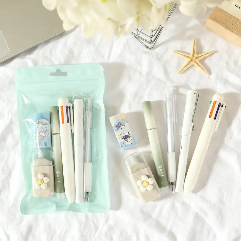 Stationery Set Creative Cute High-Looking Ins Style Student Class Reward Stationery 9-Piece Set Wholesale Souvenir