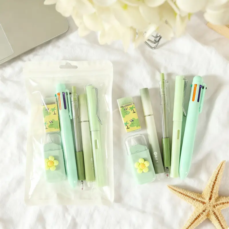 Stationery Set Creative Cute High-Looking Ins Style Student Class Reward Stationery 9-Piece Set Wholesale Souvenir