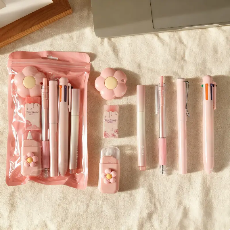 Stationery Set Creative Cute High-Looking Ins Style Student Class Reward Stationery 9-Piece Set Wholesale Souvenir