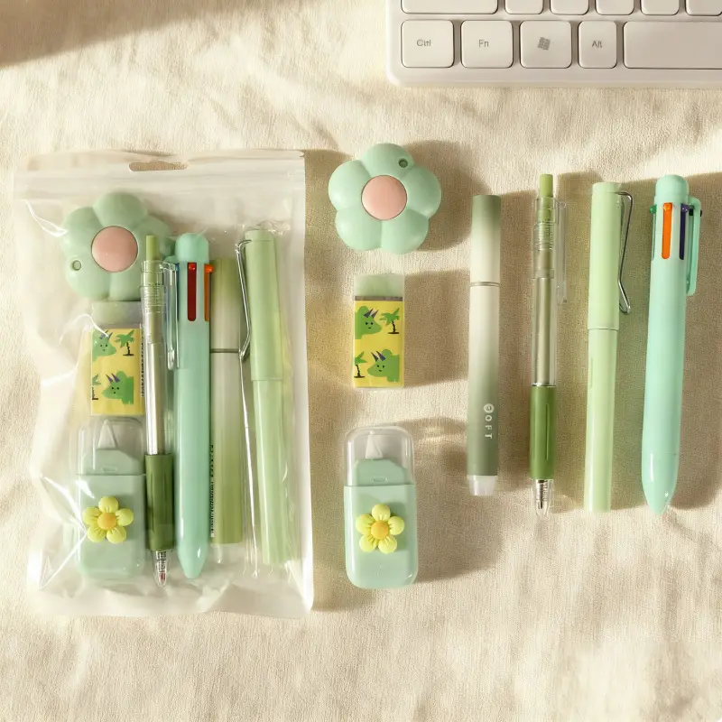 Stationery Set Creative Cute High-Looking Ins Style Student Class Reward Stationery 9-Piece Set Wholesale Souvenir