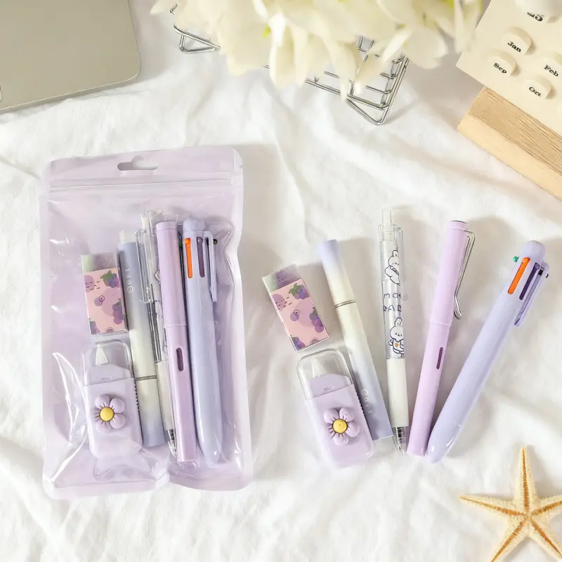 Stationery Set Creative Cute High-Looking Ins Style Student Class Reward Stationery 9-Piece Set Wholesale Souvenir