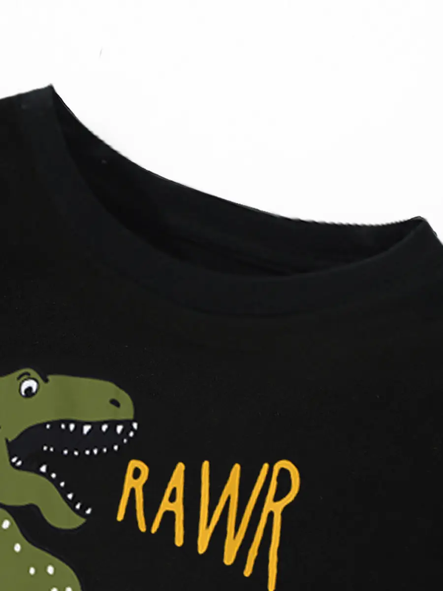Kids Raw Raptor Long Sleeve T-Shirt Black - Image 3