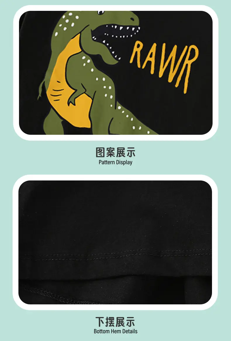 Kids Raw Raptor Long Sleeve T-Shirt Black — feature 8