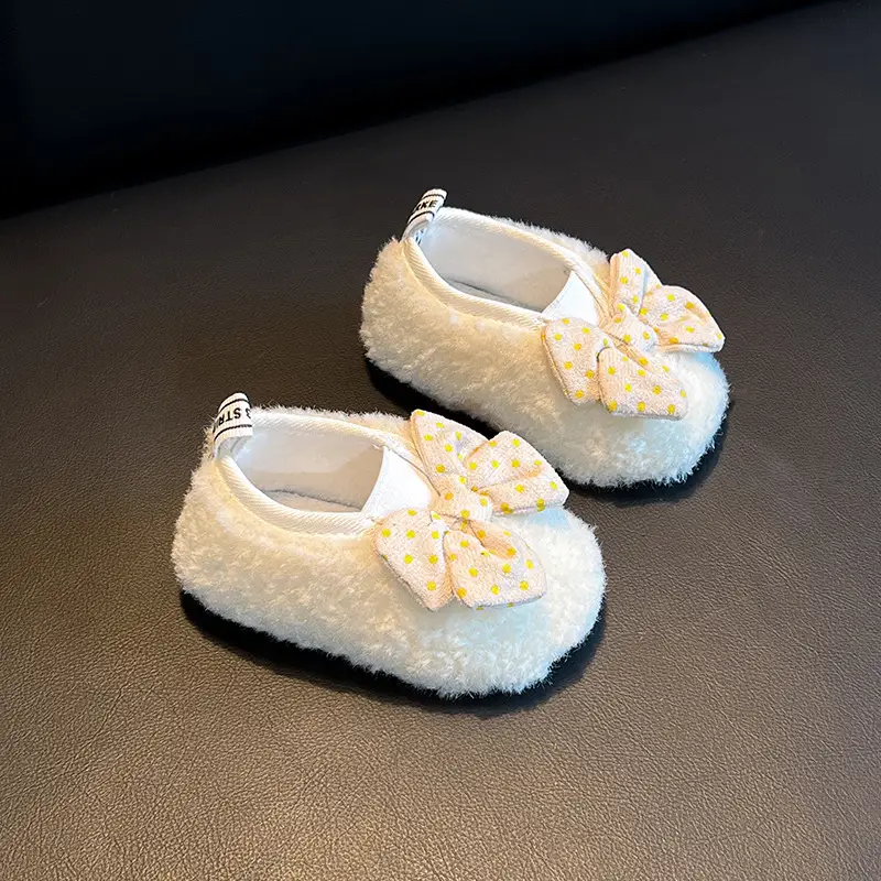 Baby Furry Bow Shoes for Girls 1-3Yr Fleece Lined — feature 10