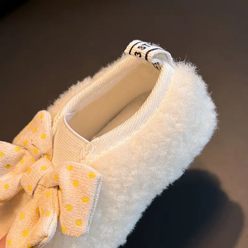 Baby Furry Bow Shoes for Girls 1-3Yr Fleece Lined — feature 13