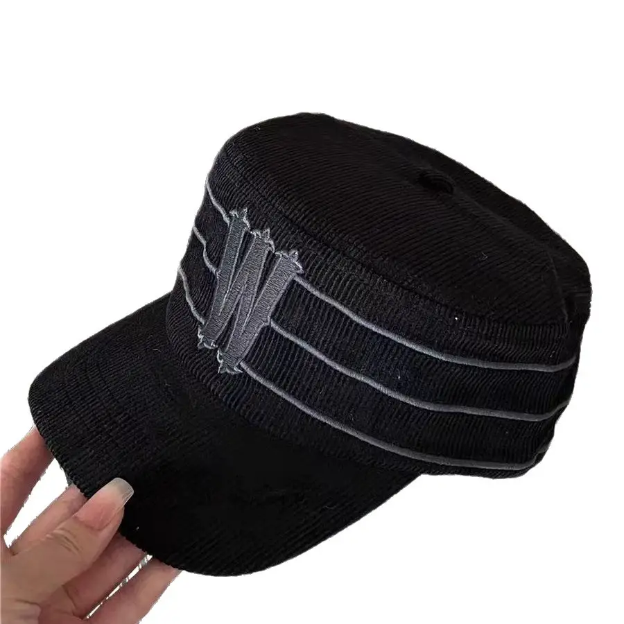 Black Korean Letter Embroidered Cap for Women - Image 7
