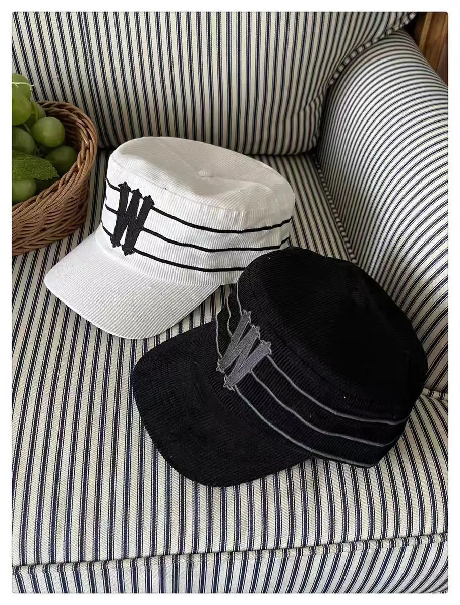Black Korean Letter Embroidered Cap for Women — feature 10