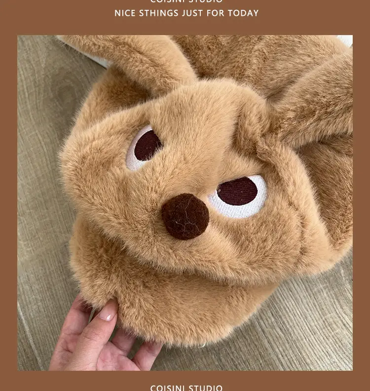 Angry Puppy Stuffed Ears Warm Fur Dog Toy — feature 12