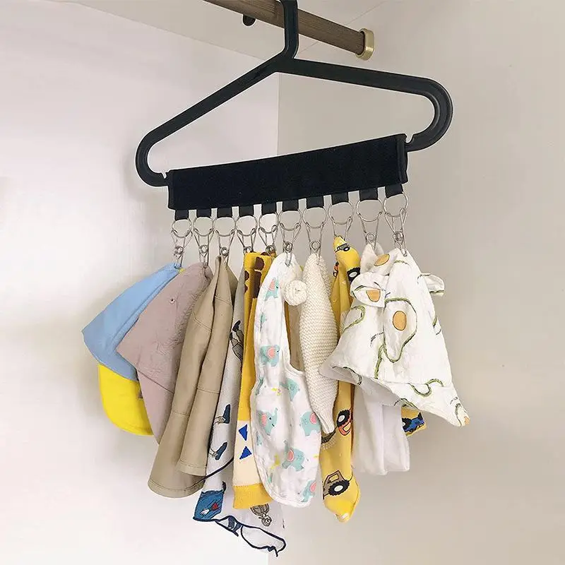 Fashion Hat Storage Multifunctional Baseball Cap Hook Clip Cabinet Punch-Free Hanger Rod