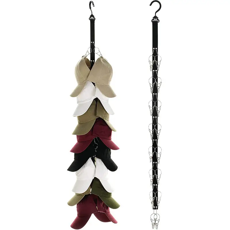 Fashion Hat Storage Multifunctional Baseball Cap Hook Clip Cabinet Punch-Free Hanger Rod — feature 3