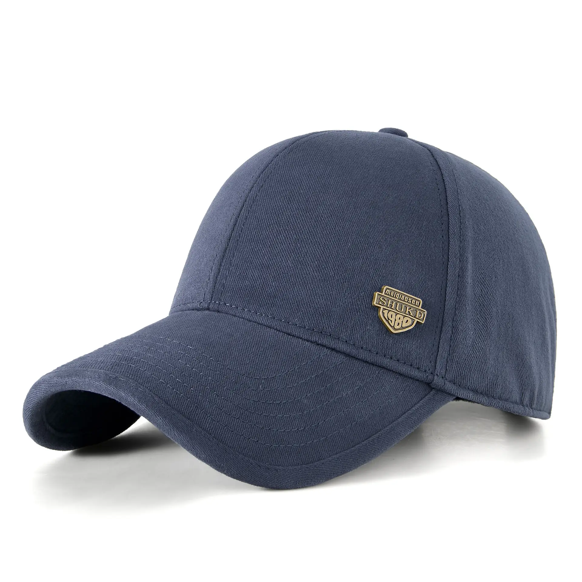 Men Fleece Lined Winter Cap Blue Large