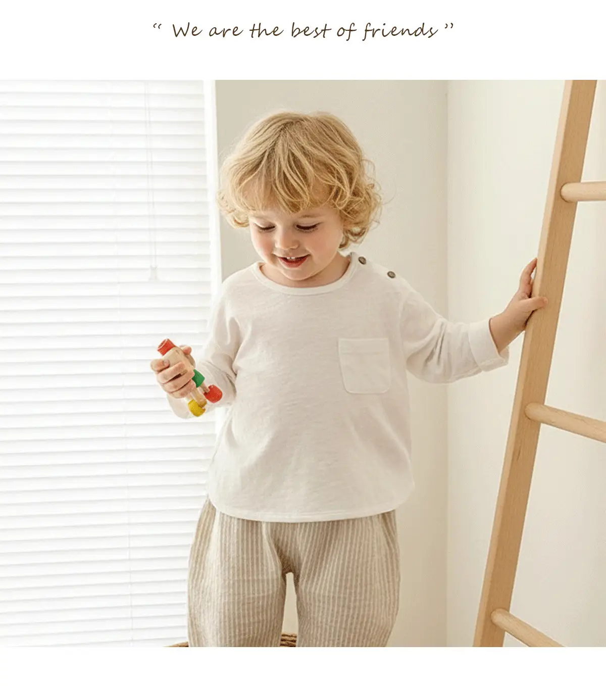 Korean Style Kids T-Shirt 0-5Yr Pure Color Autum — feature 7