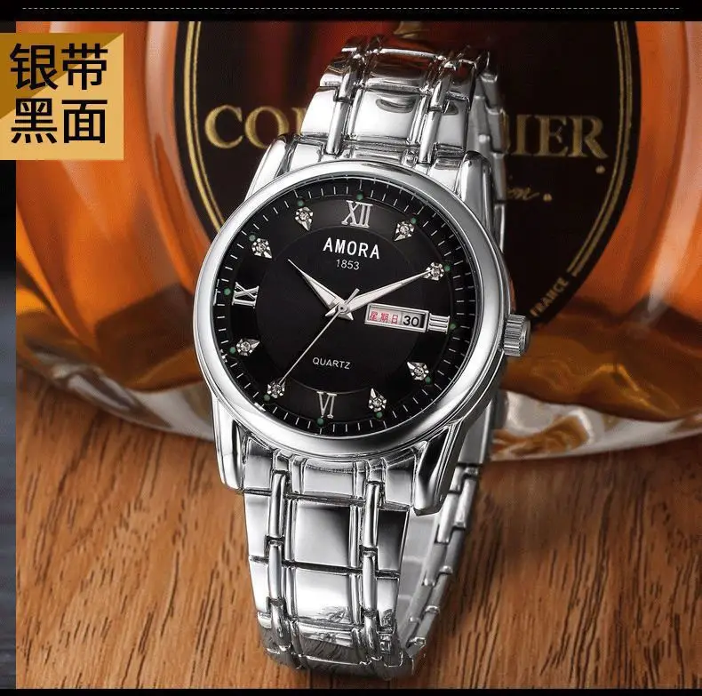 Swiss Gold Watch Diamond Model Simulation Fully Automatic Non-Mechanical Watch Atmospheric Business Waterproof Luminous Calendar Watch Men's Watch — feature 4