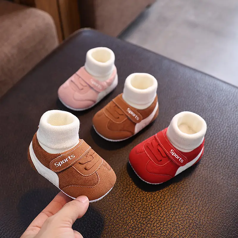 Fleece-Lined Warm Baby Shoes for 0-1 Year Old