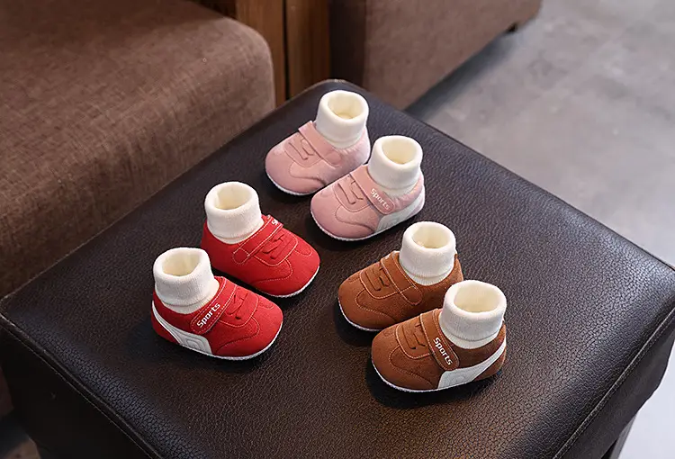 Fleece-Lined Warm Baby Shoes for 0-1 Year Old — feature 1