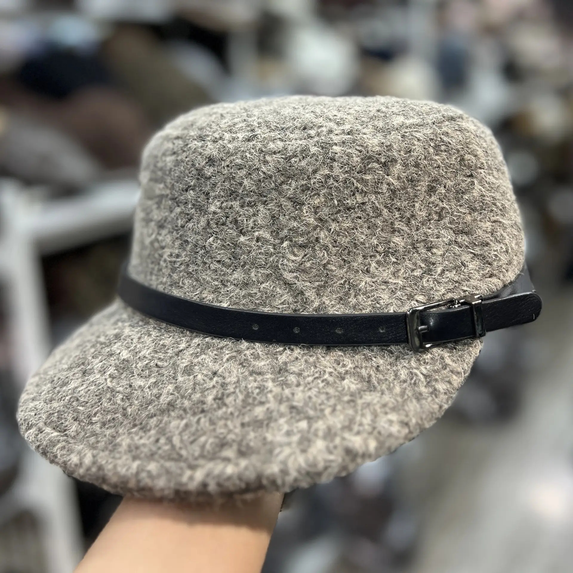 Lamb Wool Baseball Cap for Women Warm Winter Cap — feature 1