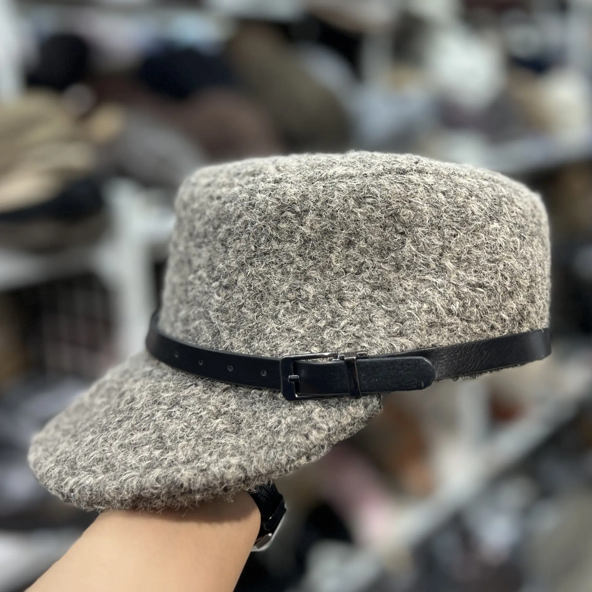 Lamb Wool Baseball Cap for Women Warm Winter Cap — feature 2