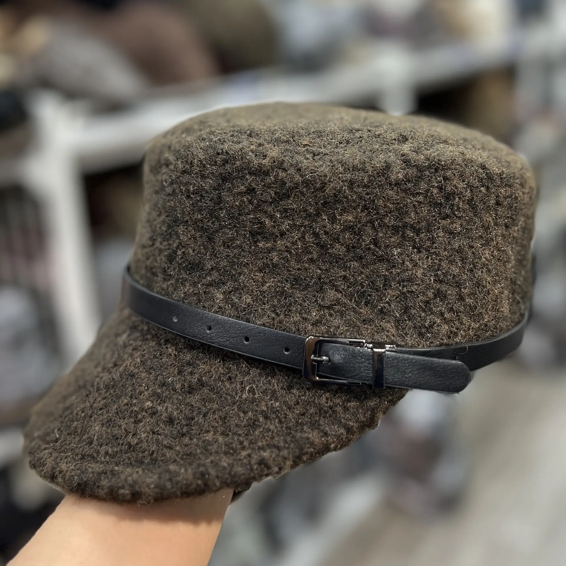 Lamb Wool Baseball Cap for Women Warm Winter Cap — feature 3