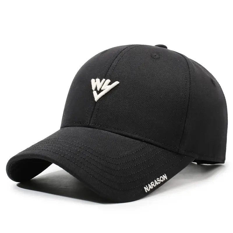 Korean Style Embroidered Baseball Cap Brown - Image 2