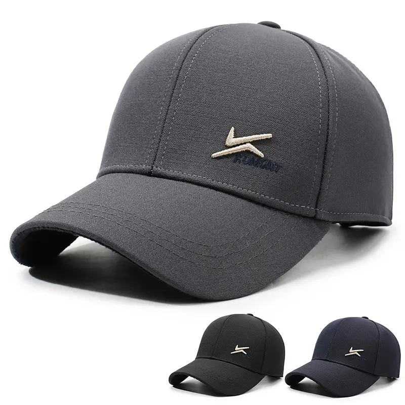 Men's Grey Velvet Baseball Cap with Logo - Image 5