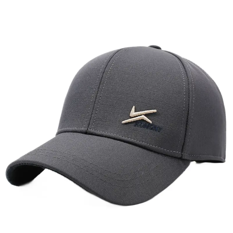 Men's Grey Velvet Baseball Cap with Logo - Image 8