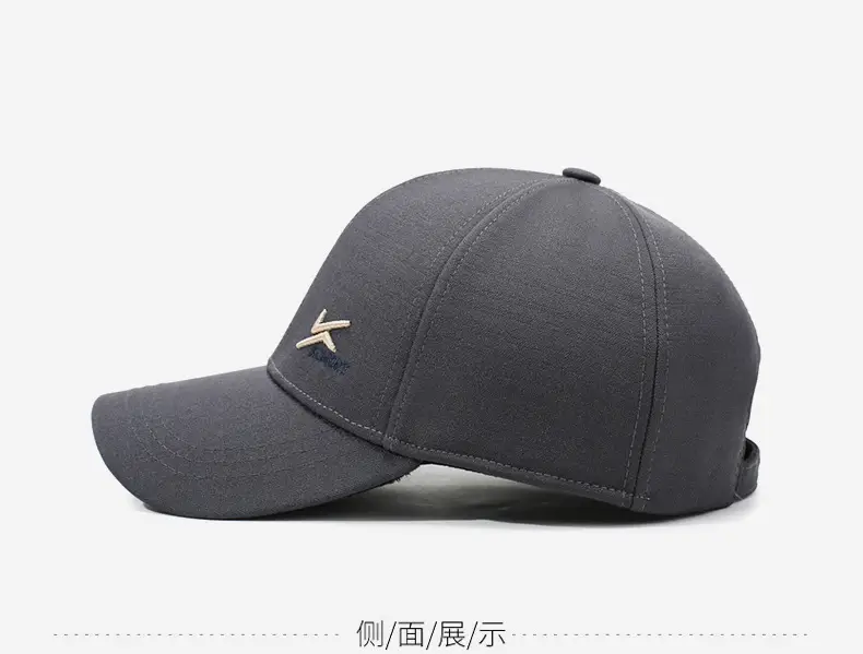Men's Grey Velvet Baseball Cap with Logo — feature 10