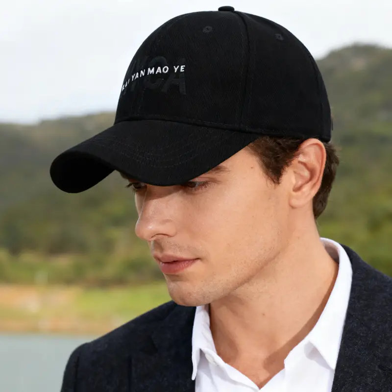 Korean Style Red Baseball Cap with Lettering - Image 10
