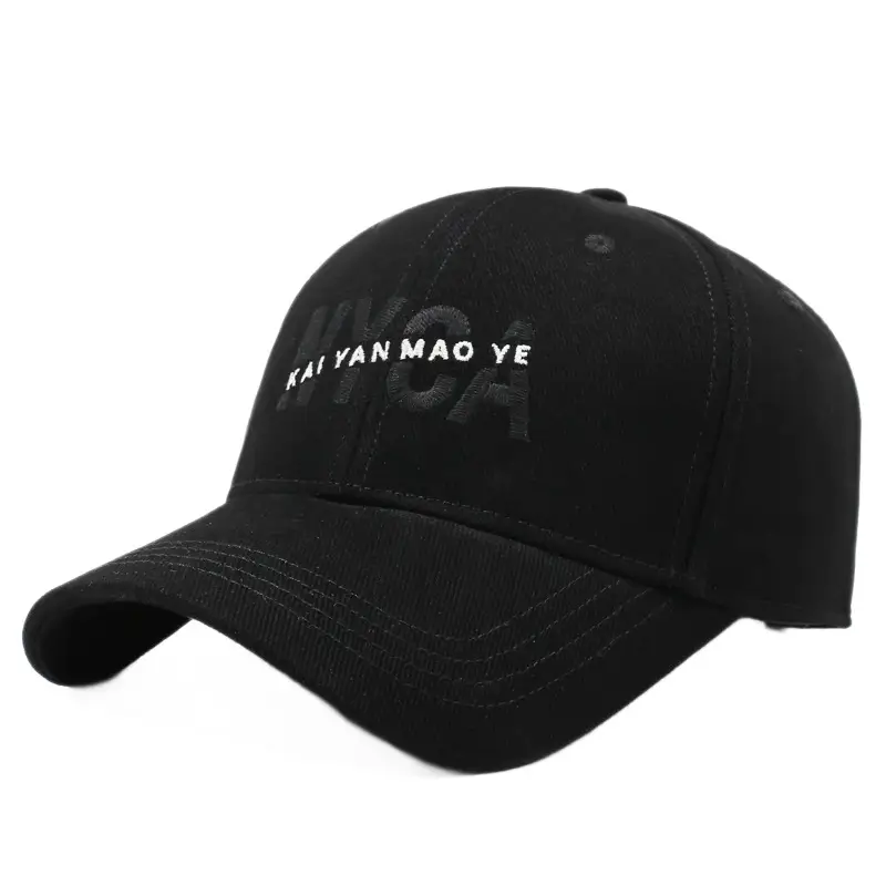 Korean Style Red Baseball Cap with Lettering - Image 12