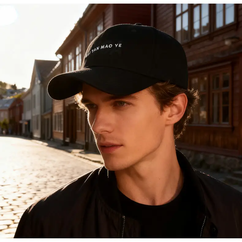 Korean Style Red Baseball Cap with Lettering — feature 16