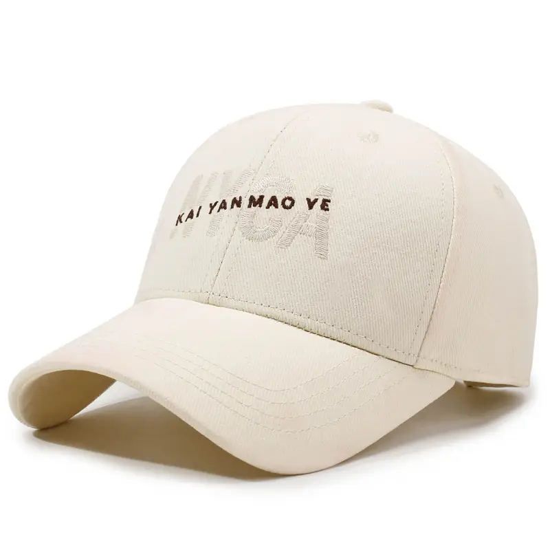 Korean Style Red Baseball Cap with Lettering - Image 7