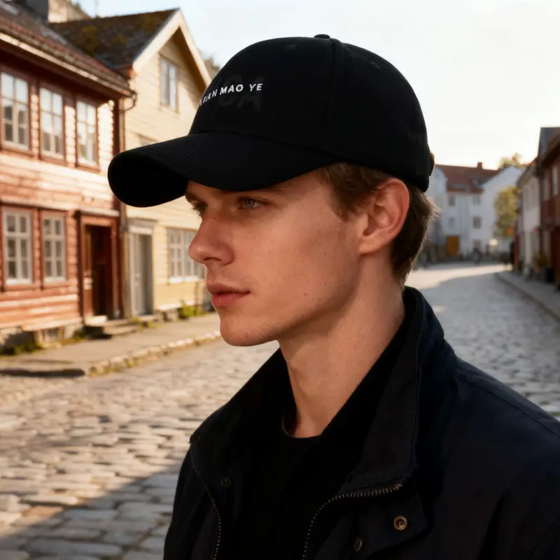 Korean Style Red Baseball Cap with Lettering - Image 11