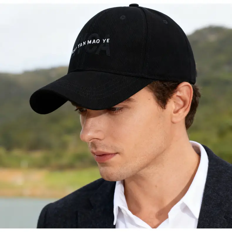 Korean Style Red Baseball Cap with Lettering — feature 15