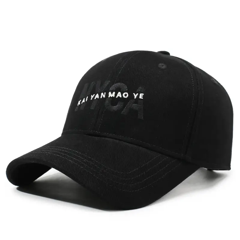 Korean Style Red Baseball Cap with Lettering - Image 2